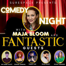 Join us for an unforgettable evening of laughter and connection as the  brilliant **Maja Bloom**, known for her role in *Fantastic Beasts*, proudly  celebrates her neurodiversity, infusing her performances with her unique