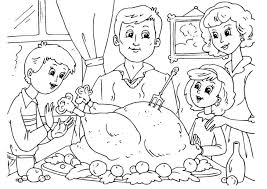 Colorear familia telerin dibujos animados. Dibujo Para Colorear Comida De Accion De Gracias Con La Familia Dibujos Para Imprimir Gratis Img 22909