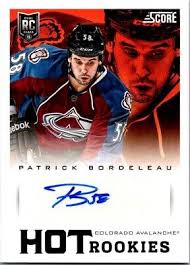 2013-14 Score Hot Rookie Signatures Patrick Bordeleau RC Auto Colorado  Avalanche