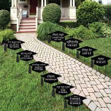 Graduation Grad Cap Shaped Outdoor Graduation Lawn Decorations Graduation Party Yard Signs Graduation Cheers Lawn Decor 10 Piece Outdoor Graduation Graduation Party Yard Signs Lawn Decor