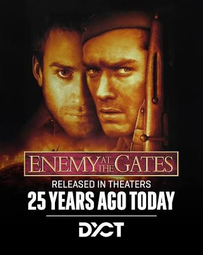 Enemy at the Gates Turns 25 Today Released 25 years ago today, Enemy at the  Gates brought the Battle of Stalingrad to life through a tense sniper duel  between a Soviet soldier