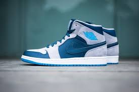 Air Jordan 1 Retro High Og White Black Wolf Grey Air Jordan 1 Retro Mid Slate Powder Blue Wolf Grey Detailed Pictures Air Jordans Nike Free Shoes Sneakers