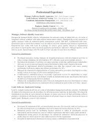 Quality Control Resume Software Quality Assurance Resume Quality ...