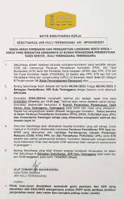 Lebih 2,191 jawatan kosong buat rakyat terengganu darul iman untuk diisi sekarang. Alamat Jabatan Kesihatan Negeri Terengganu Wisma Persekutuan
