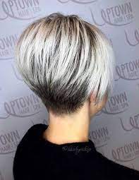 11 Short Wedge Hair Platinumblonde Wedge Haircut Short Hair Styles Short Wedge Haircut