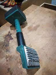 On your hands and knees, connect the prongged point of the tool to the carpet around the outside section of your carpet and sharpley knee the padded section to stretch your carpet. Carpet Kicker For Kicking Carpet To Move It Along The Floor After It S Already Been Laid Specializedtools