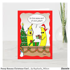 Funny Banana Christmas Card Custom Holiday Cards Zazzle Com In 2020 Custom Holiday Card Funny Christmas Cards Custom Christmas Cards
