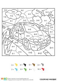 Tempête de boulettes géantes (il pleut des hamburgers). Coloriage Magique Ce1 Une Voiture Rouge