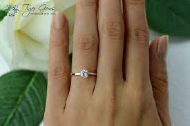 0 5 Ct Rose Gold Engagement Ring In Love Rose Engagement Ring Engagement Rings Prong Engagement Rings