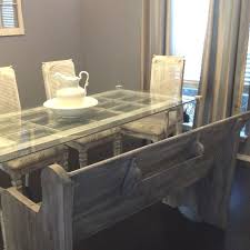 Church Pew Bench As Dining Bench And The Old Door As The Table This May Be The Coolest Setup Ever Farmhouse Dining Benches Farmhouse Dining Church Furniture