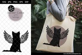 Download Border Collie 9 With Wings Svg Pet Memorial Rip Angel 309554 Illustrations Design Bundles