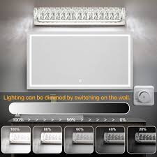 Bathroom vanity lighting completes your bathroom storage for a functional and beautiful bathroom. Buy Zuzito Crystal Dimmable Bathroom Vanity Lighting Fixtures 7500 Modern Led Vanity Lights Over Mirror White Light Online In Vietnam B07t5cmjys