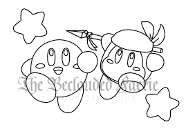 Kirby and Waddle Dee Coloring Page - Etsy Hong Kong