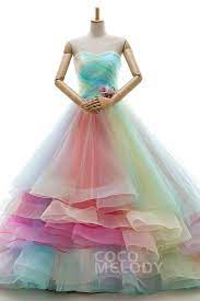 Usd 759 A Line Court Train Tulle Wedding Dress Jwlt15067 Gowns Rainbow Wedding Dress Wedding Dresses Corset