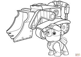 His primary color is yellow. Coloring Pages Rubble Paw Patrol Coloring Thanksgiving Pet Fresh Coloring Home