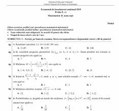 Maybe you would like to learn more about one of these? Modele De Subiecte GrilÄƒ Pentru Simulare Bac 2019 La MatematicÄƒ Si Istorie Foto