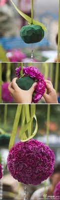 Das top bietet on flower shop. Diy Hanging Flower Ball Diy Projects Usefuldiy Com Flower Ball Diy Wedding Floral Arrangements