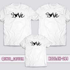 476 gambar baju couple batik modern 2019. Baju Kaos Couple Keluarga Kaos Custom Anak Dewasa Desain Kaos Love Eh 249 Gratis Ganti Nama Shopee Indonesia