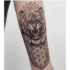 Tiger Tattoo By Inkandwatertattoo Tiger Head Tattoo Geometric Sleeve Tattoo Geometric Tiger Tattoo