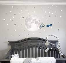 Maybe you would like to learn more about one of these? Amazon Com Baby Boy Room Decorations For Nursery Walls Moon Stars N Plane Wall Decals Room Decor Kitchen Dining