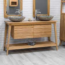 Un choix unique de meuble salle de bain scandinave disponible dans notre magasin. Meuble En Teck De Salle De Bain Scandinave 140