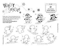 Winter solstice coloring pages template. Find Silhouettes Winter Solstice Activity Coloring Holiday December