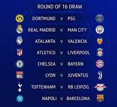 Show all leagues uefa champions league uefa europa league english fa cup english premier league major league soccer german bundesliga italian league qualifying uefa europa league qualifying club friendly swiss super league promotion/relegation playoffs italian supercoppa. Champions League Round Of 16 Draw Fixtures And Schedule Footballtalk Org