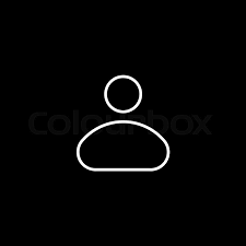 Background color background image background repeat background attachment an outline is a line drawn outside the element's border. Person Icon On Black Background Stock Vector Colourbox