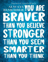Here are best 100 quotes about strength : Inspirational Journal To Write In Always Remember You Are Braver Than You Believe Stronger Than You Seem Smarter Than You Think Journal With Motivational Journals For Women Volume