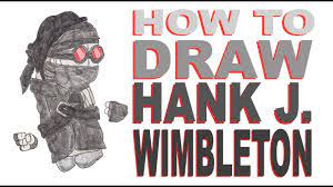 How to draw Hank J. Wimbleton (Madness Combat) - YouTube