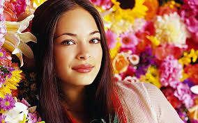 Kristin kreuk, flowers, canadian, kristin, kreuk, HD wallpaper