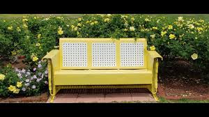 Its padded seat is covered in soft, brown, microfiber material with a luxuriously soft feel, plus the added bonus of easy cleaning. Diy Vintage Metal Patio Porch Glider Youtube