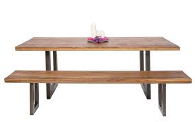 Kare Tisch Bank Factory Wood 200cm Massivholz Die Factory Serie Von Kare Steht Fur Die Kombination Von Robusten Materialien Und Esszimmertisch Esstisch Tisch