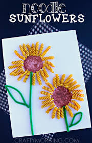 Sunflower Made From Pasta Craft For Kids Children S Summer Activity Sunflower Crafts Rainy Day Crafts Daycare Crafts