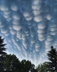 Composed primarily of ice, mammatus clouds can extend for hundreds of miles; Mammatus Clouds Over Ontario Interestingasfuck