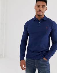2021 top grade new fashion brands polo shirt mens solid color long sleeve slim fit boys korean poloshirt casual men clothing. Slim Fit Long Sleeve Polo Shop Clothing Shoes Online
