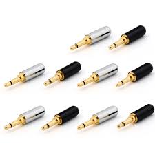 When a stereo 1/4 phono jack is used, the left and right parts of the stereo signal are split off to two separate connectors. 10 Pcs Copper Gold Plated 1 8 3 5mm Mono Plug Jack Audio Male Plug Soldering Us Ebay