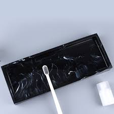 Noir bath accessory collection in black. Vanity Tray Black Bathroom Vanity Countertops Toilet Tank Storage Tray New Home Marble Stone Vanity Tray Organizer Tray For Cl Bathtub Trays Aliexpress