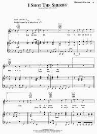 I Shot The Sheriff Sheet Music Bob Marley Sheet Music Bob Marley Music I Shot The Sheriff