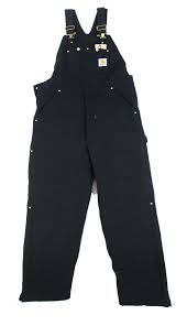 Details About Carhartt Black Mens Size 34x32 Duck Bib Overalls Workwear Pants 150 528