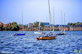 boats on the blue nile khartoum قوارب في النيل الأزرق الخرطوم السودان by na gi sudan khartoum nile boats bridge photo original artwork sudan