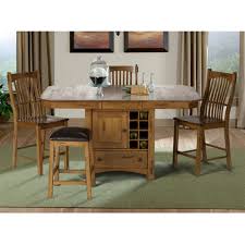 Madison county round adjustable height dining table (vintage white) jofran furniture. A America Laurelhurst Wine Storage Counter Height Dining Table Rustic Oak Walmart Com Walmart Com