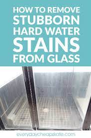 Surprising Trick Removes Stubborn Hard Water Stains From Glass Shower Doors Hard Water Stains Hard Water Stain Remover Hard Water