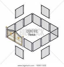 Our artisans design each railing creation with passion and dedication. Isometric Fence Light Vector Photo Free Trial Bigstock