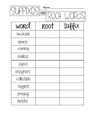 11 Prefix Suffix And Root Word Pocket Chart Cards Root