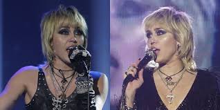 Watch miley cyrus recreate 'wrecking ball' during 'midnight sky' performance at the 2020 vmas. Miley Cyrus Wore Skintight Leather Pants A Feathery Mini Dress