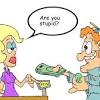 Abrupt and curt in manner or speech; 1