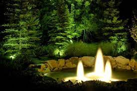 Professional Landscape Tree Lighting Park City Salt Lake City Ut Brite Nites Pool Water Features Water Feature Lighting Water Features