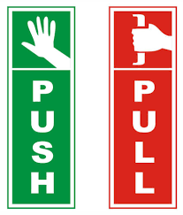 Tausif Creation New Push Pull Sign Laminated Glossy Doors Sticker 6 Inch L X 2 5 Inch B 1 Unit