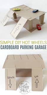 This cardboard toy car garage is a dream! Diy Cardboard Toy Car Parking Garage